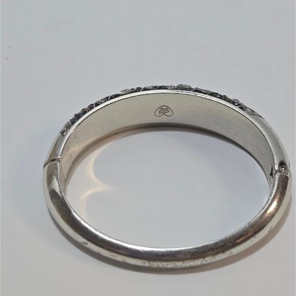 BrightonTrust Your Journey Blue‎ Neutrals Crystal Hinged Bracelet - Picture 3 of 4